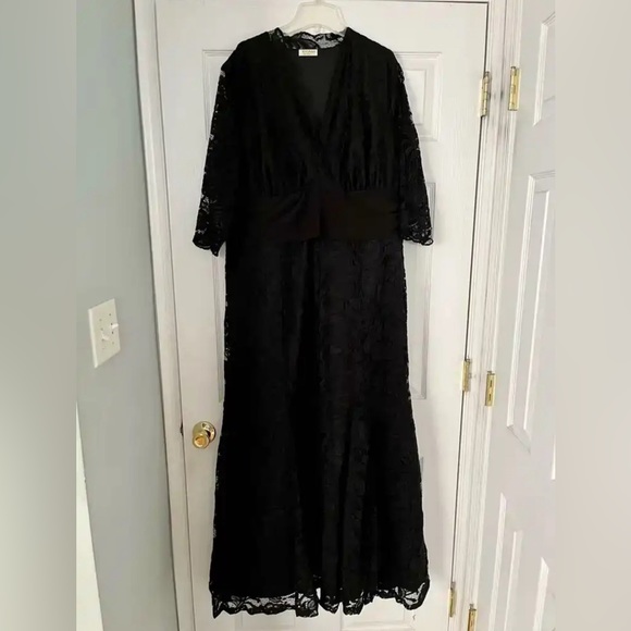 David's Bridal Kiyonna Screen Siren V-Neck Lace Plus Size Gown (size 3x) - Picture 1 of 3